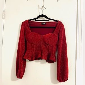Sparkly red boutique top!